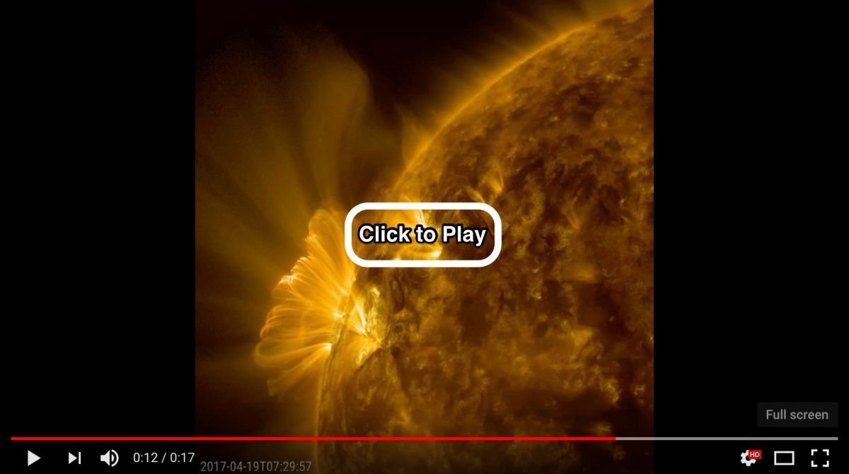 Watch as a giant explosion on the Sun blasts material into space, followed by dancing loops of glowing gas