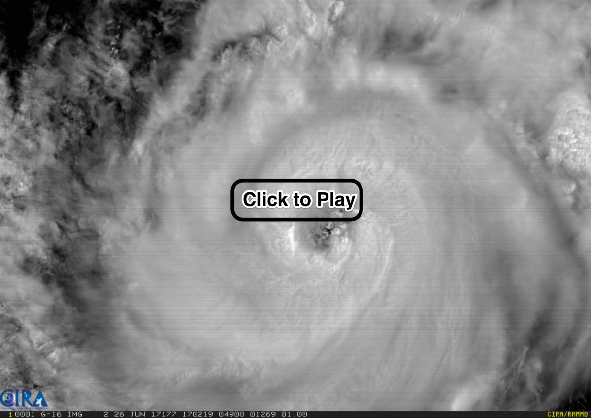 A dramatically detailed animation from the new GOES-16 satellite shows Hurricane Dora swirling in the Pacific