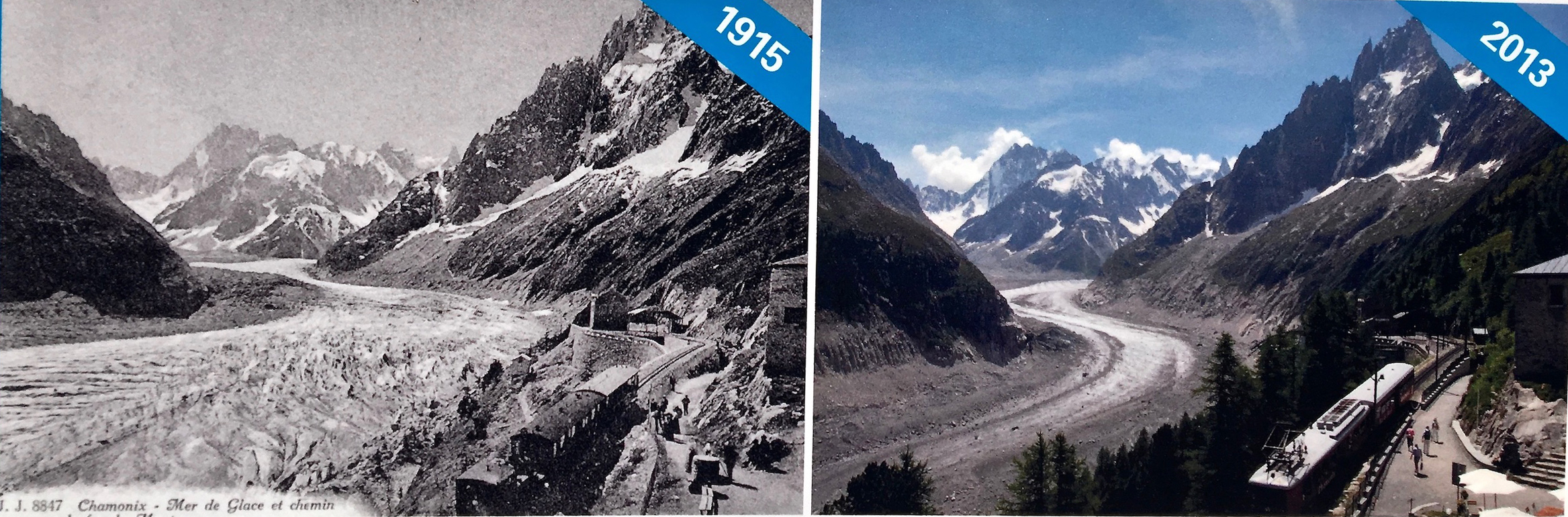 Comparison of the Mer de Glace. (Source: Wendy Redal)