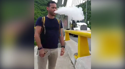 Vaping Next to a Truck Is a Lesson in Aerodynamics
