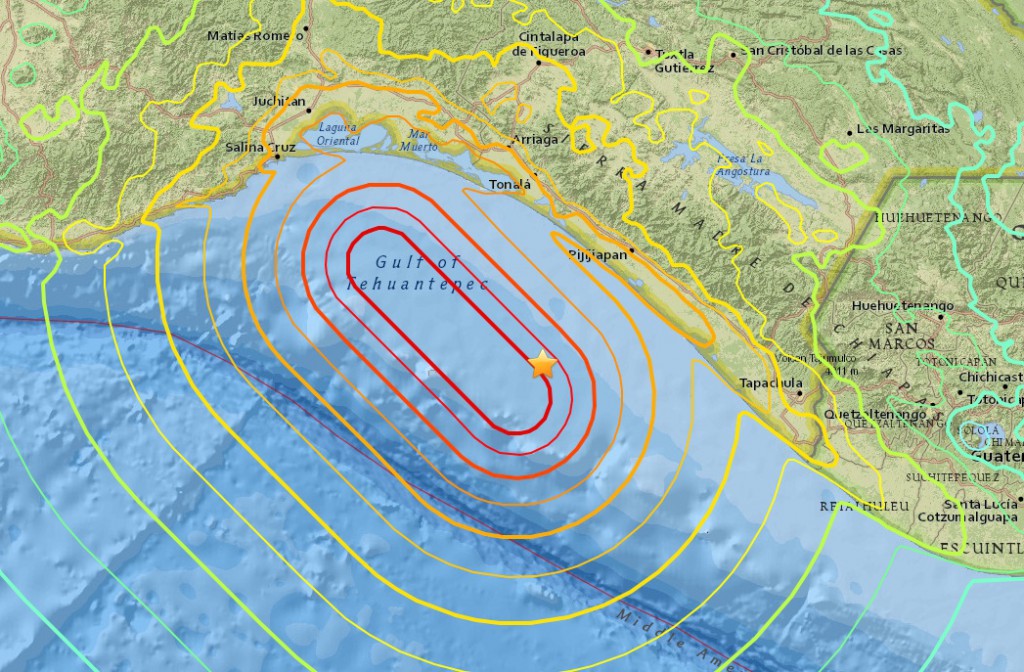 Large Earthquakes Strikes off of Mexico, Generates Small Tsunami