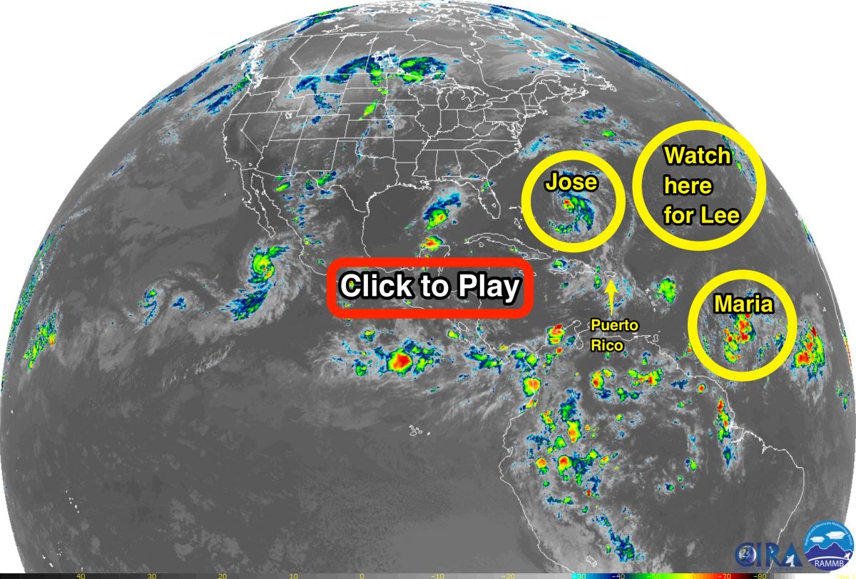 WATCH: Weather satellite video shows a 10-day dance of three powerful Atlantic hurricanes