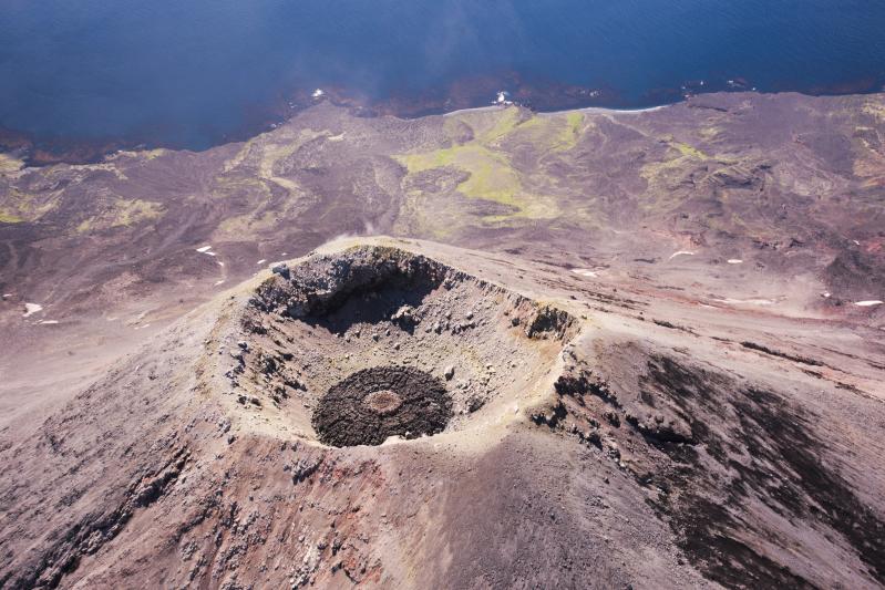 Lava dome at Cleveland in Alaska, seen in August 2015. John Lyons and Joe Schmitt, USGS/AVO