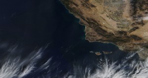 A view of the Southern California coast acquired by NASA's Terra satellite before the Thomas Fire blanketed the coast in an appalling pall of smoke.