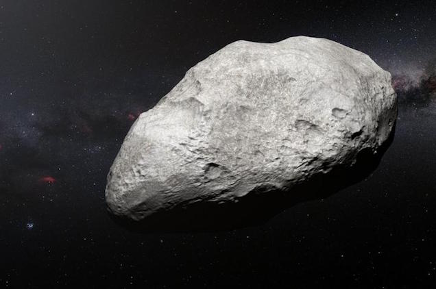 The First Carbon-rich Asteroid Found in the Kuiper Belt
