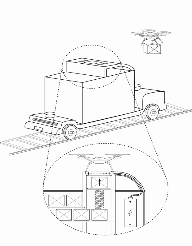 Autonomous Flatcars Could Help Drones Deliver Goods