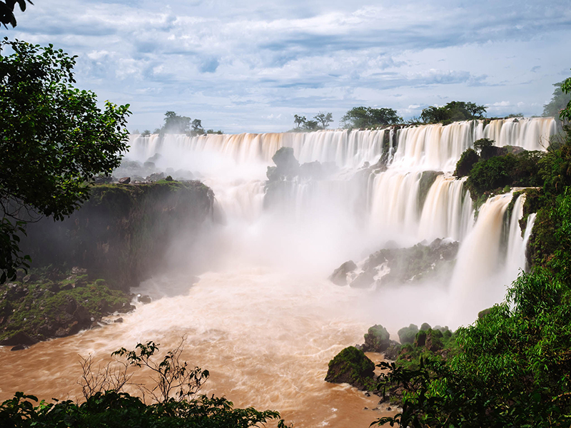 Iguazu Falls in Argentia, carved by the eponymous river. Marco Verch, Flickr.