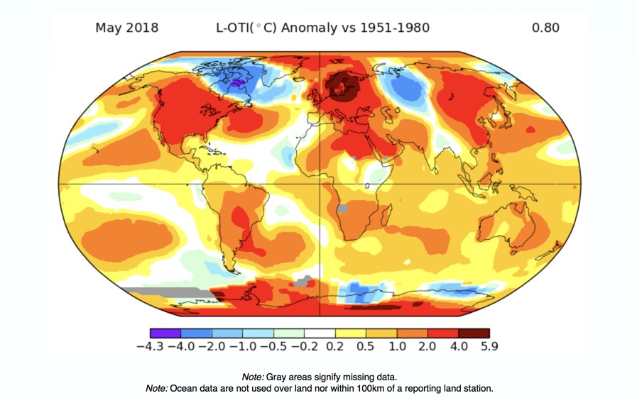 Last month was the fourth warmest May on record, two reports out today agree