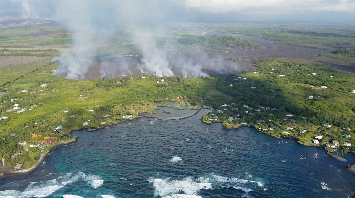 Lava Flow at Kīlauea Now Filling Parts of Kapoho Bay