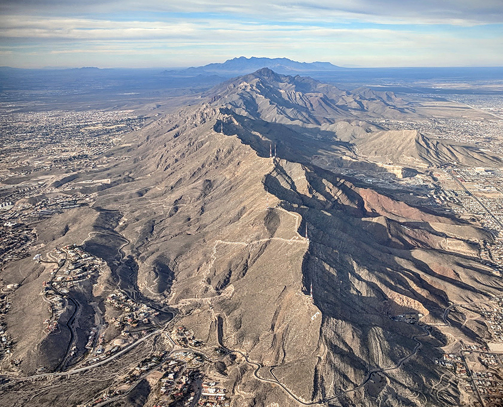The Franklin Mountains in Texas. Wikimedia Commons.