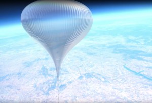 B2Space foresees massive balloons launching payloads to space. (Credit: B2Space)
