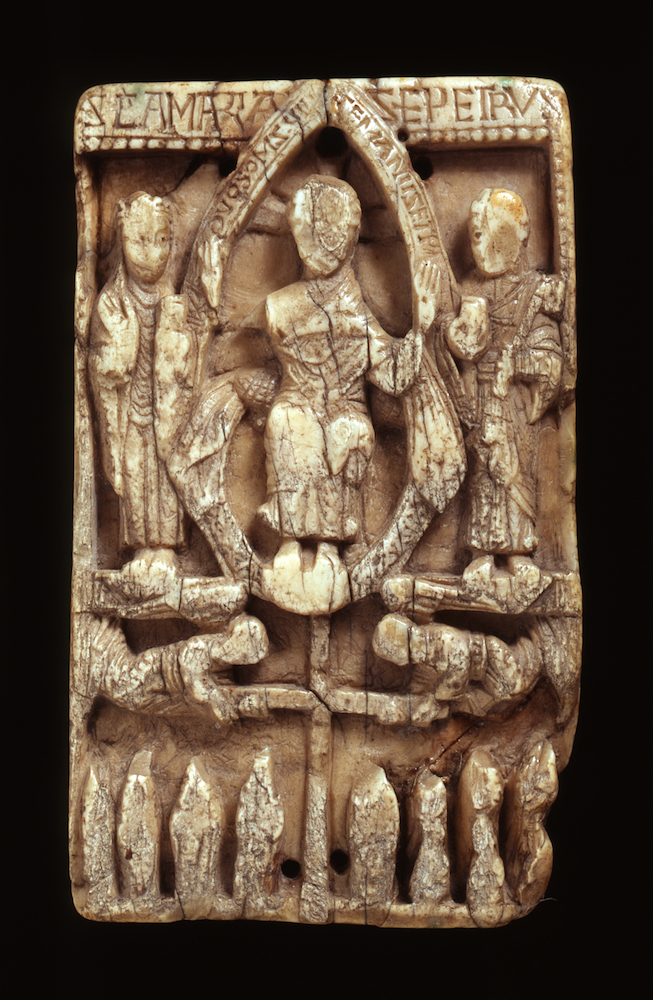 Medieval walrus ivory carving artwork