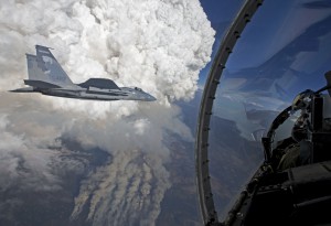 Giant pyrocumulus smoke cloud