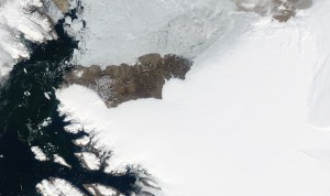 Greenland meteor impact crater