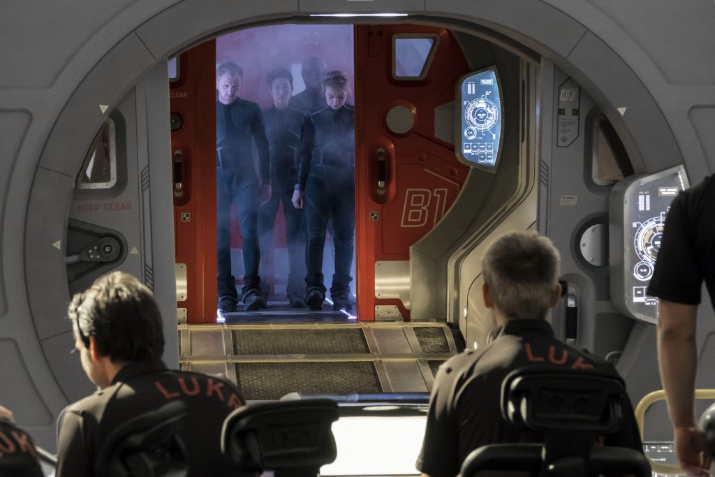 In the first episode of season 2, Scientists at IMSF’s outpost on the Red Planet brace for the arrival of a new set of colonists—miners commissioned by Lukrum, a for-profit corporation. The IMSF crew goes to meet the Lukrum crew. (photo credit: National Geographic/Dusan Martincek)