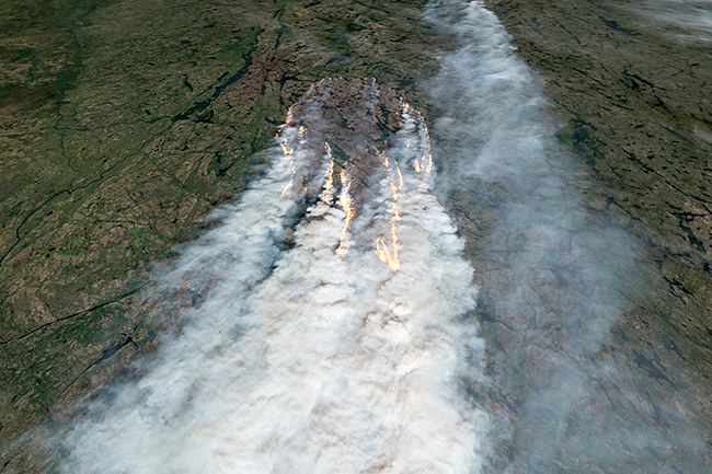 Striking Views From Space Reveal the Ferocity and Wide Scope of Canadian Wildfires